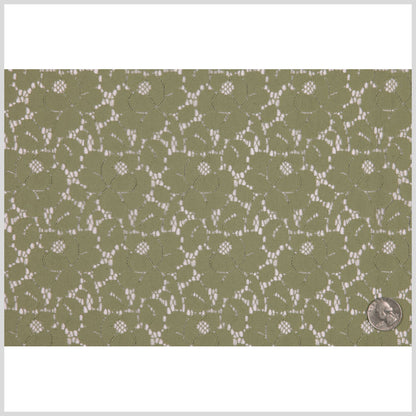 Aspen Green Floral Polyester-Cotton Lace Full