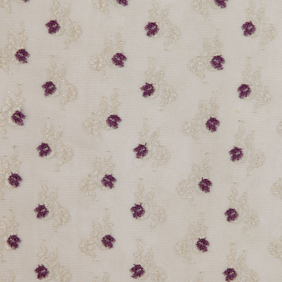 Antique Gold and Eggplant Stretch Floral Lace