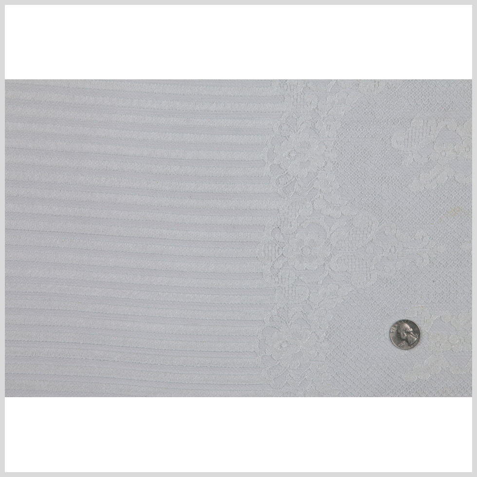 Carolina Herrera French Vaporous Gray Re-embroidered Chantilly Lace Full