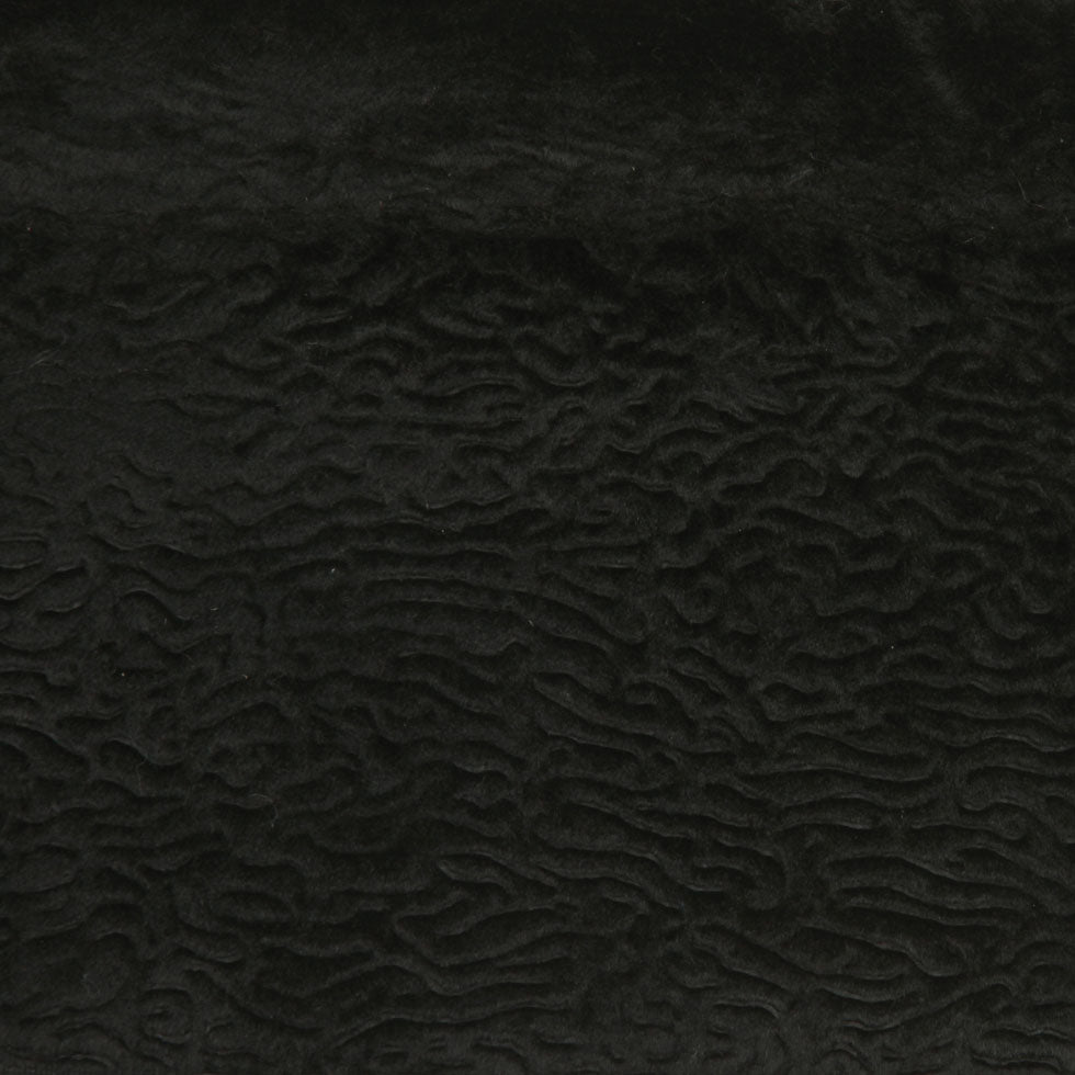 Black Solid Faux Fur