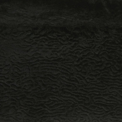 Black Solid Faux Fur