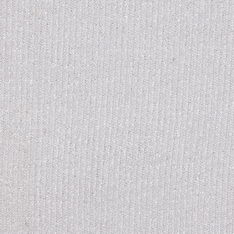 Silver Metallic Sheer Ribbed Polyester Jersey Detail