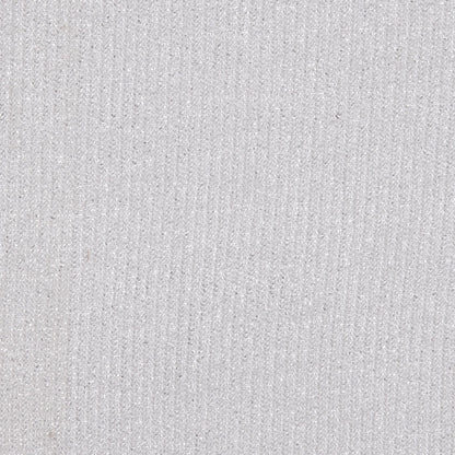 Silver Metallic Sheer Ribbed Polyester Jersey Detail
