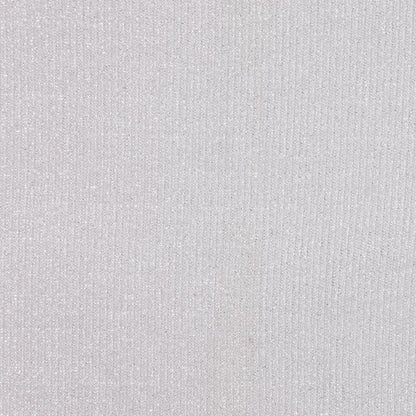 Silver Metallic Sheer Ribbed Polyester Jersey