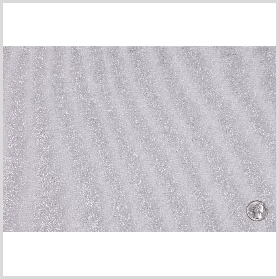 Metallic Silver Stretch Polyester Jersey Full