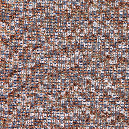 Famous NYC Designer Metallic Copper/Gray/Blue Novelty Woven