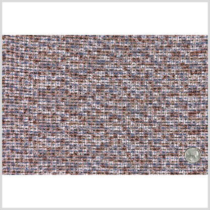 Famous NYC Designer Metallic Copper/Pink/Blue Novelty Woven Full