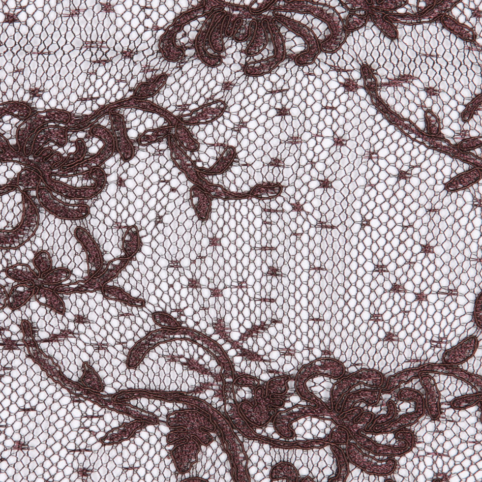 Chocolate Floral Lace Detail