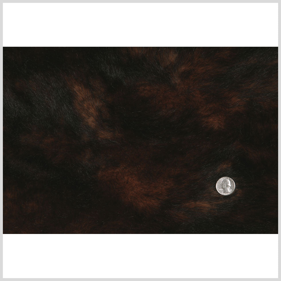 Orange/Black Solid Faux Fur Full