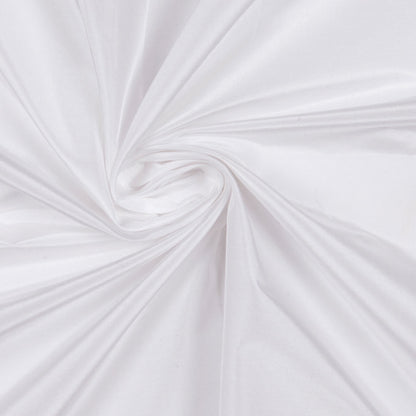 White Solid Polyester Taffeta Detail
