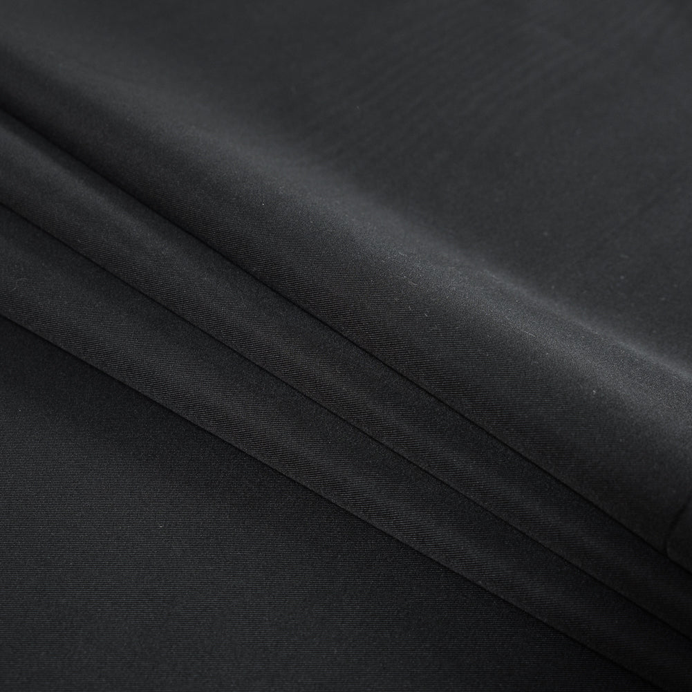 Black Polyester Twill Suiting Detail