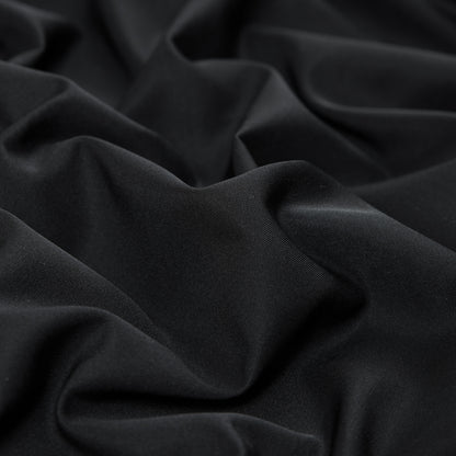 Black Polyester Twill Suiting Full