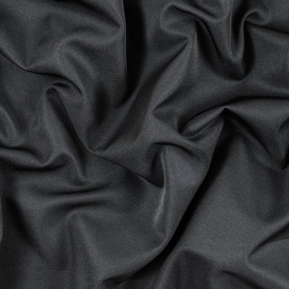 Black Polyester Twill Suiting