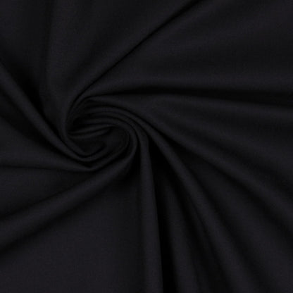 Italian Black Stretch Polyester-Viscose Suiting Detail