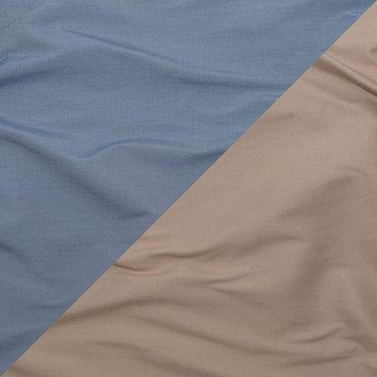 Bering Sea and Simply Taupe Reversible Polyester Taffeta