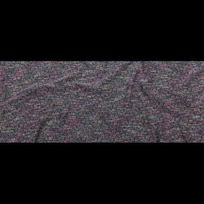 Black, Orchid Smoke and Blue Fog Slubbed Polyester Tweed Full