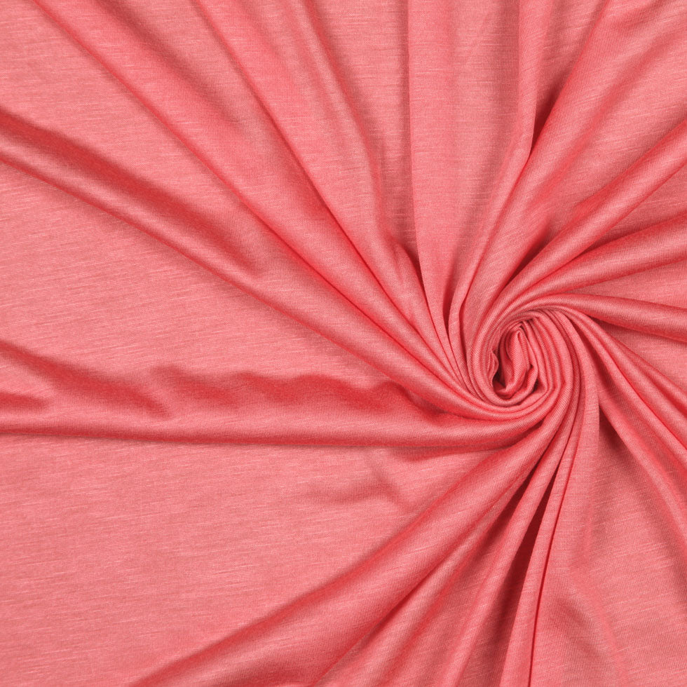 Heathered Salmon Sheer Rayon Jersey