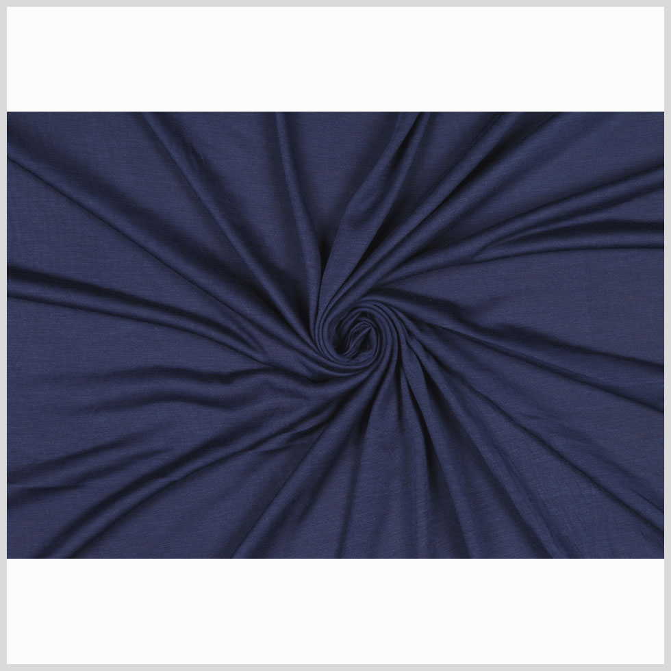 Heathered Navy Sheer Rayon Jersey Full