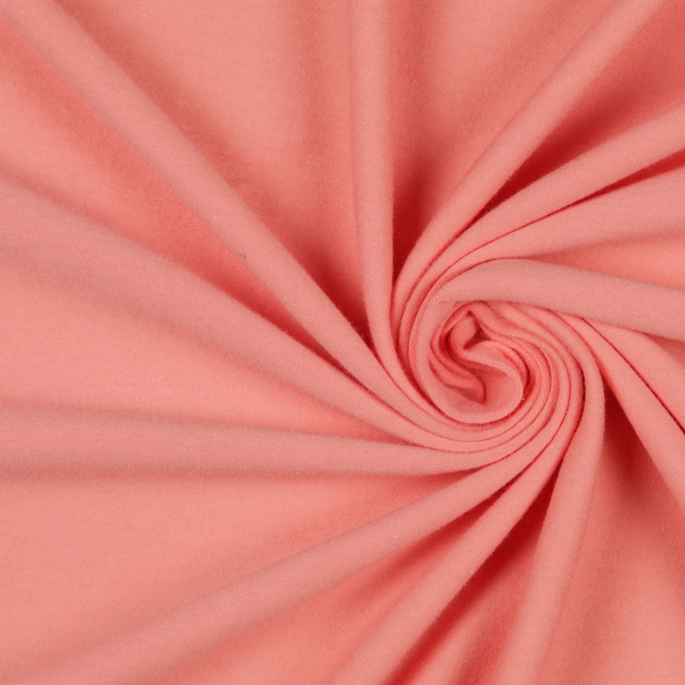 1 Yard of Peach Heavy Stretch Rayon Jersey Detail