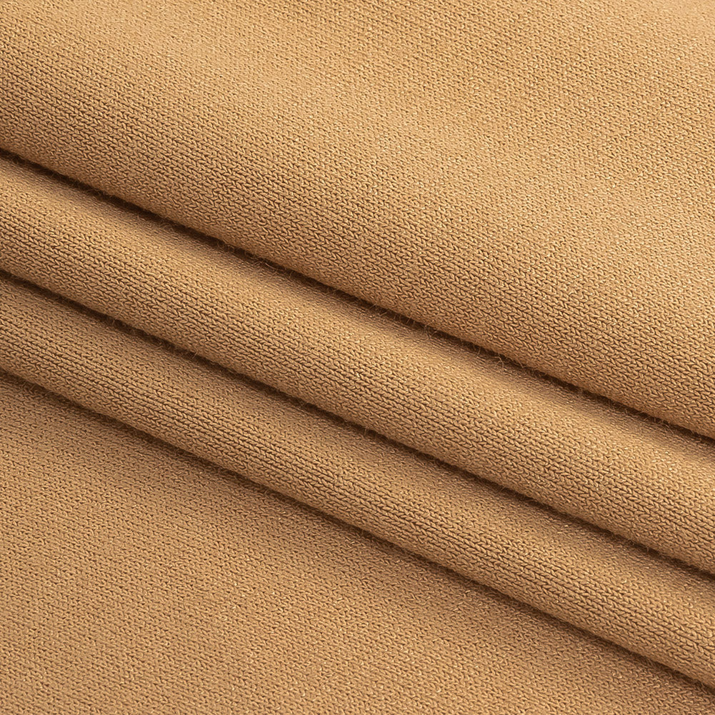 Warm Beige Stretch Rayon Jersey Folded