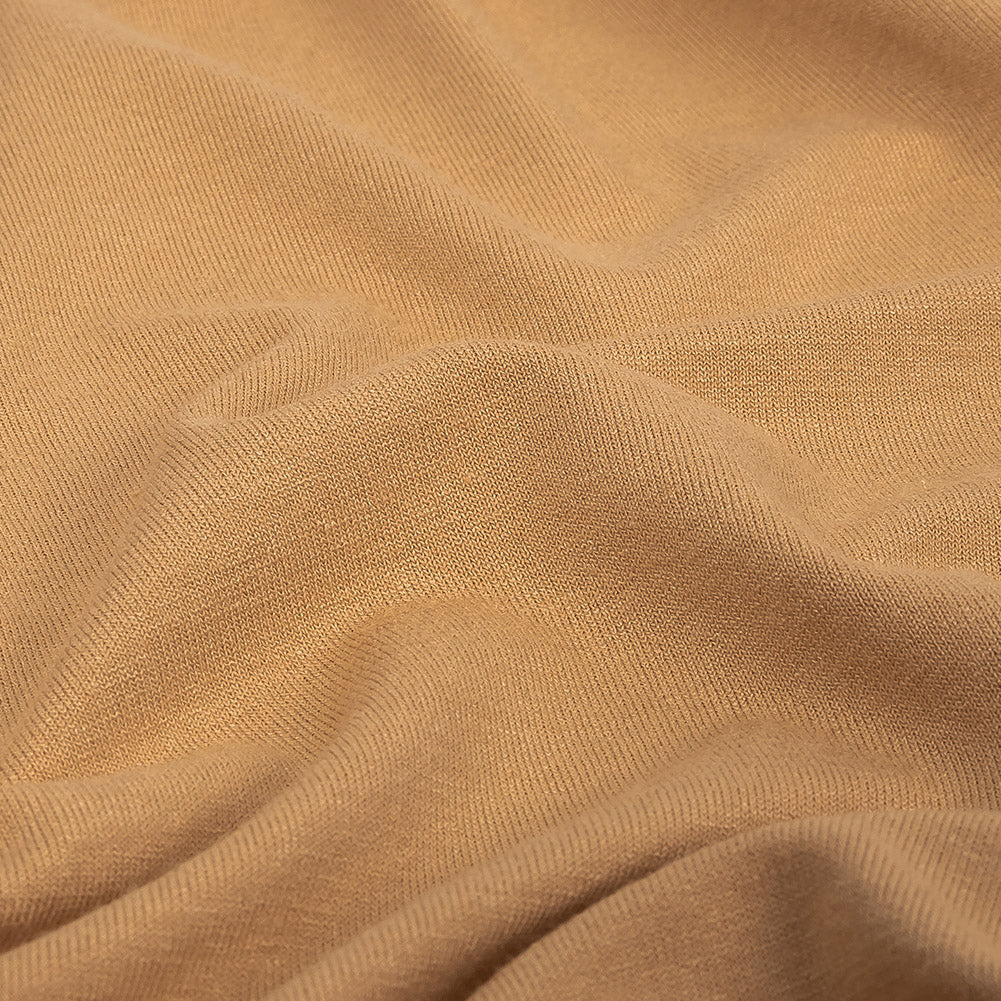Warm Beige Stretch Rayon Jersey Detail