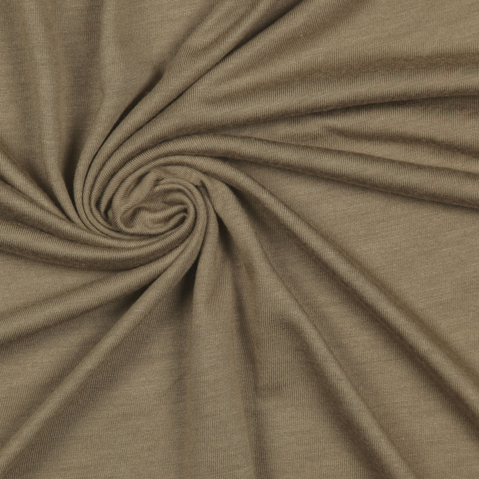 Olive Light Weight Rayon Jersey Detail