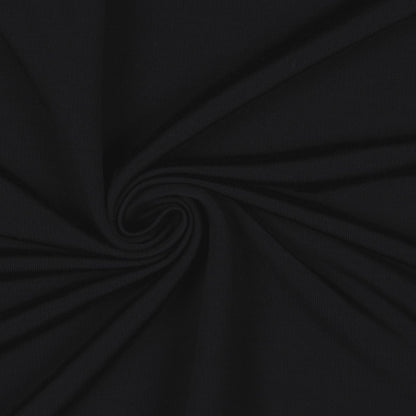 Black Blended Rayon French Terry Detail