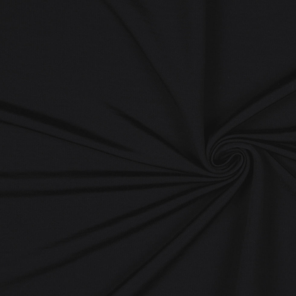 Black Blended Rayon French Terry