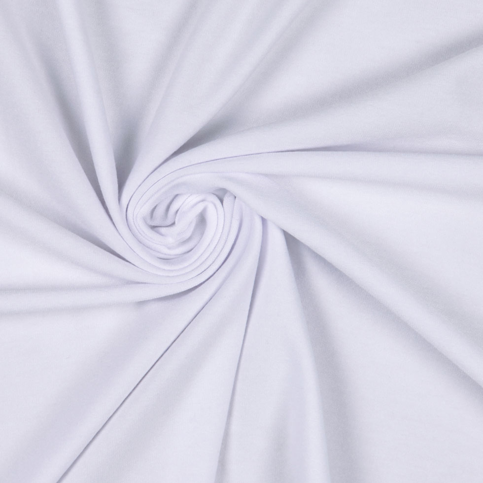 White Stretch Rayon Jersey Detail