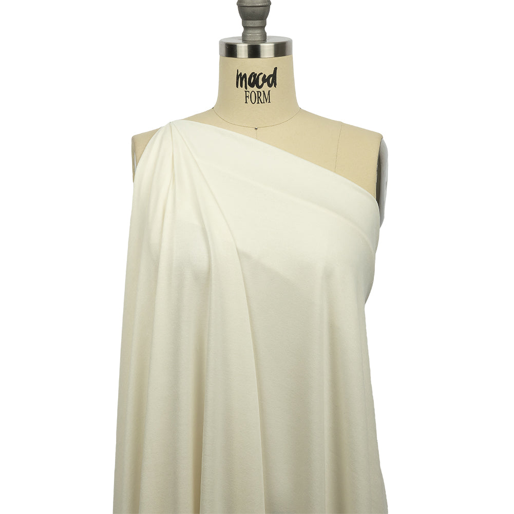 Italian Ivory Stretch Rayon Jersey Drape