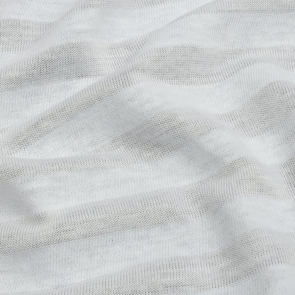 Daisy White Sheer Stripes Cotton and Rayon Jersey Detail