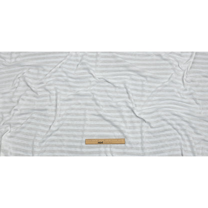 Daisy White Sheer Stripes Cotton and Rayon Jersey Full