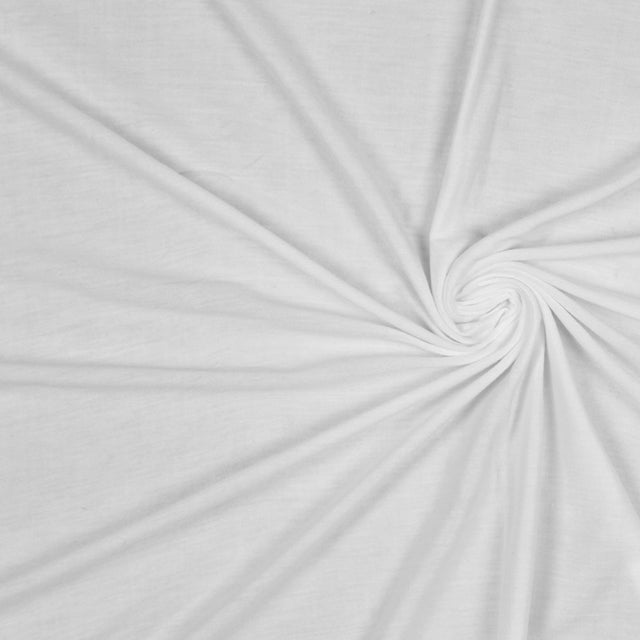 Off-White Rayon and Silk Blended Jersey