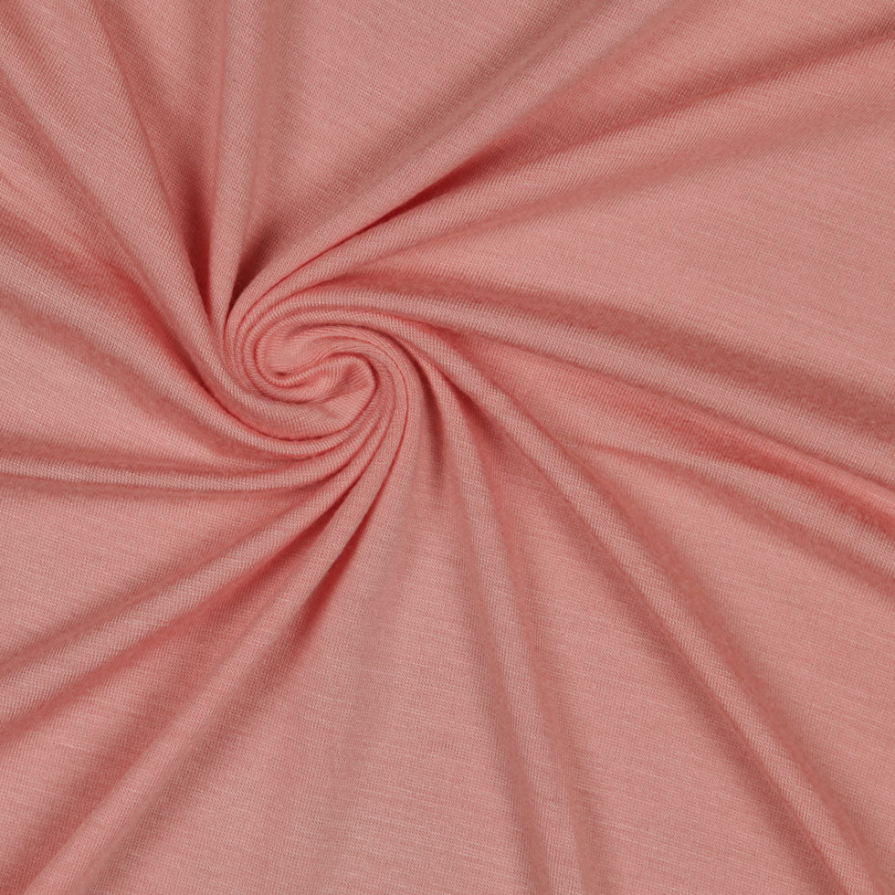 Salmon Stretch Rayon Jersey Detail