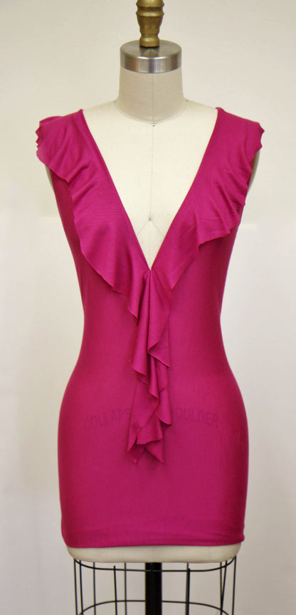 Magenta Rayon-Lycra Jersey Detail