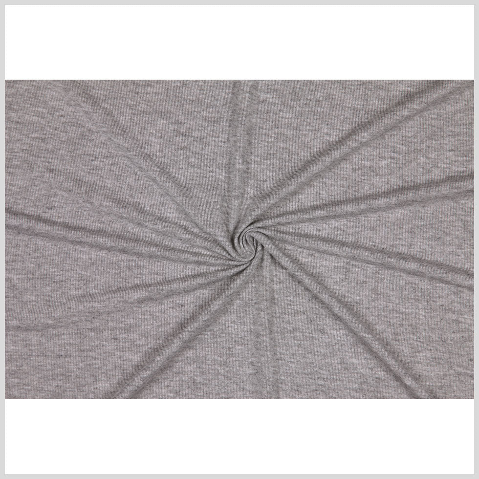Italian Famous NYC Designer Heathered Gray Rayon Jersey Full