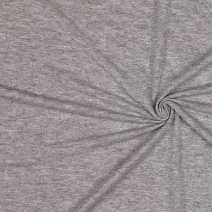 Italian Famous NYC Designer Heathered Gray Rayon Jersey