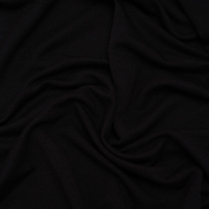 Stretch Rayon Jersey - Black - Designer Deadstock Drape