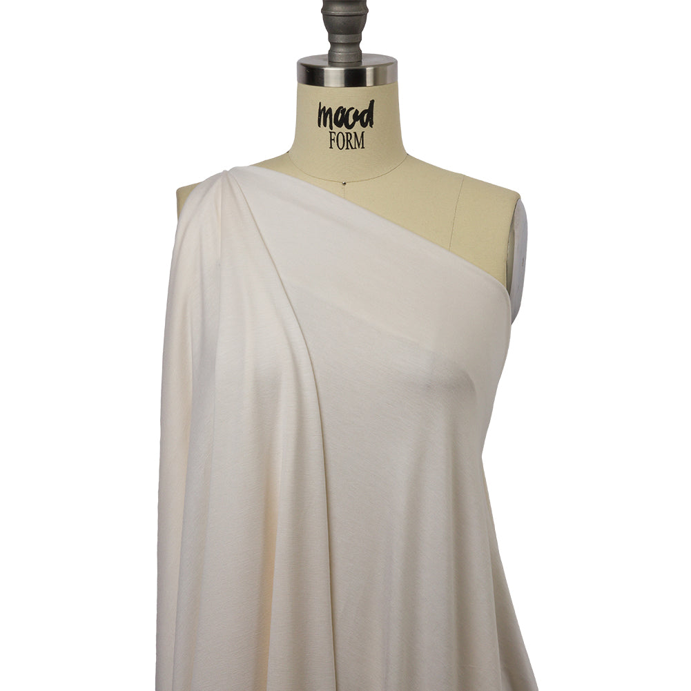 Italian Ivory Stretch Rayon Jersey Drape