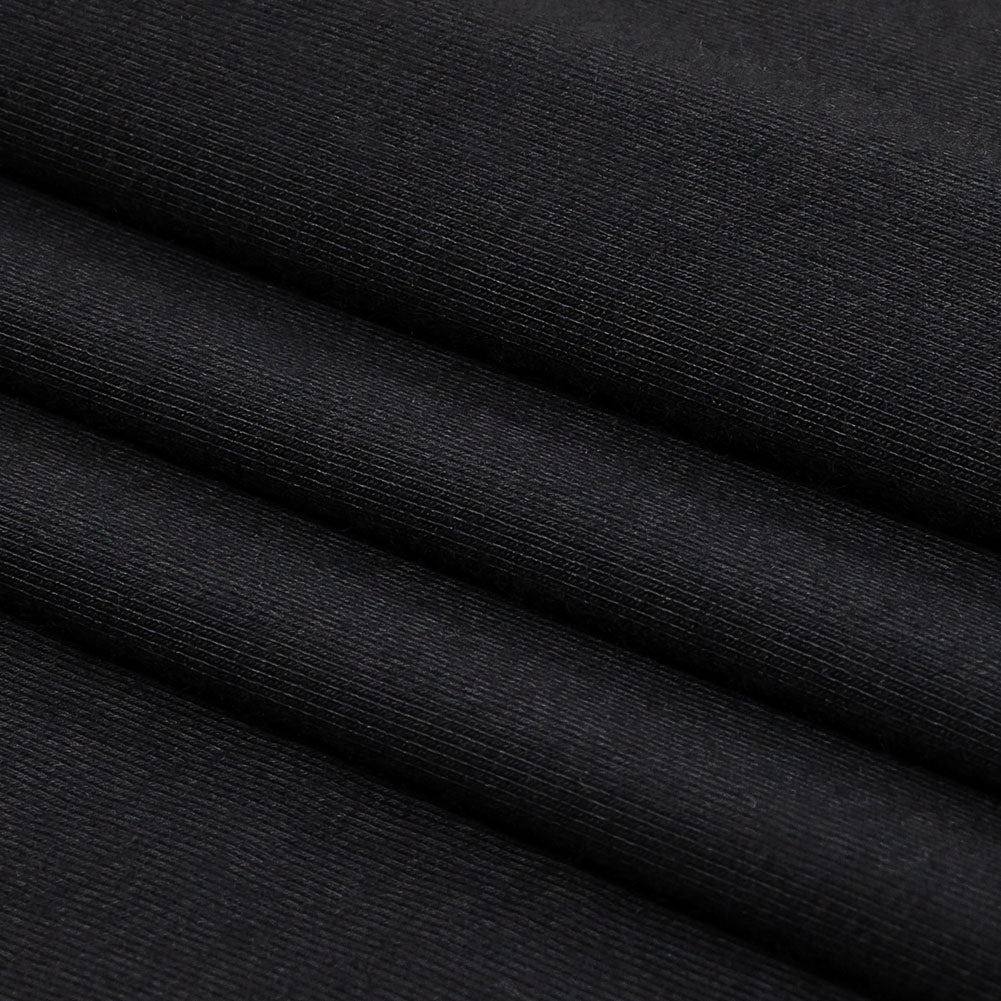 Midnight Navy Stretch Rayon Jersey Folded