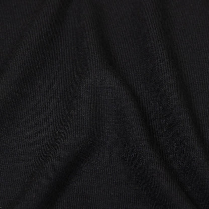 Midnight Navy Stretch Rayon Jersey Detail
