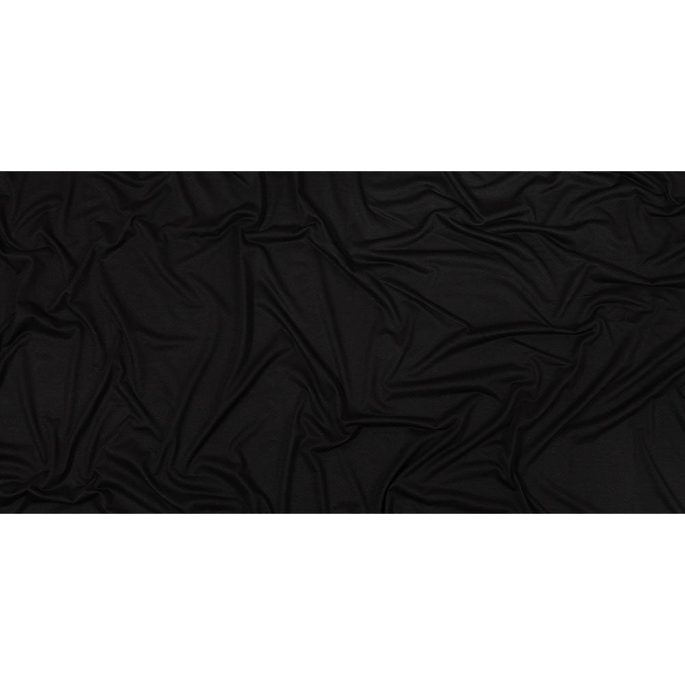 Black Slubbed Stretch Rayon Jersey Full