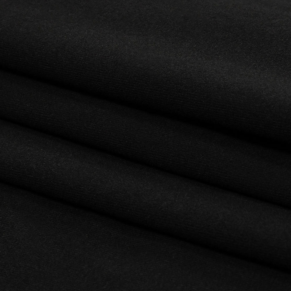Black Stretch Rayon Jersey Folded