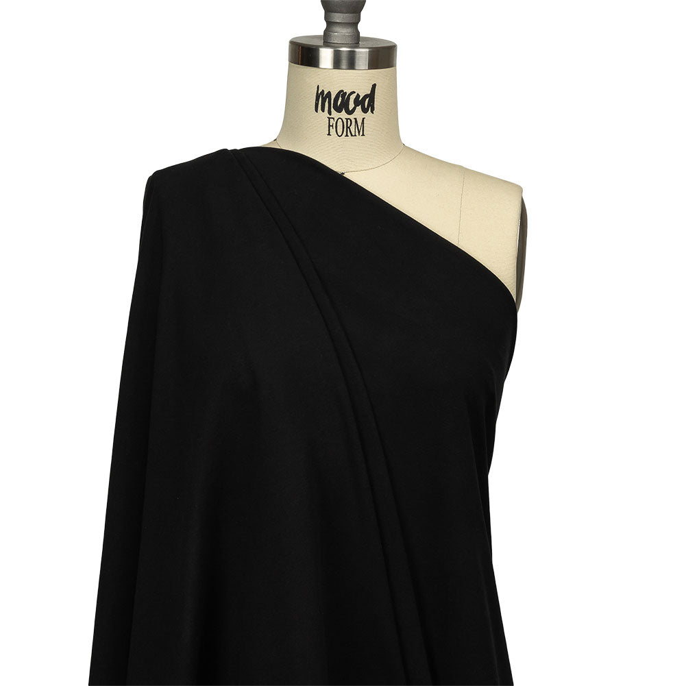 Black Stretch Rayon Jersey Drape