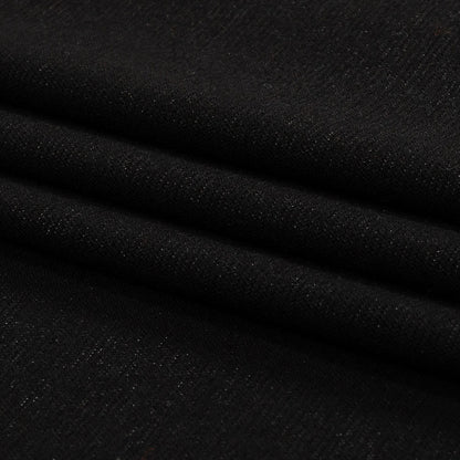 Black Stretch Rayon Jersey Folded