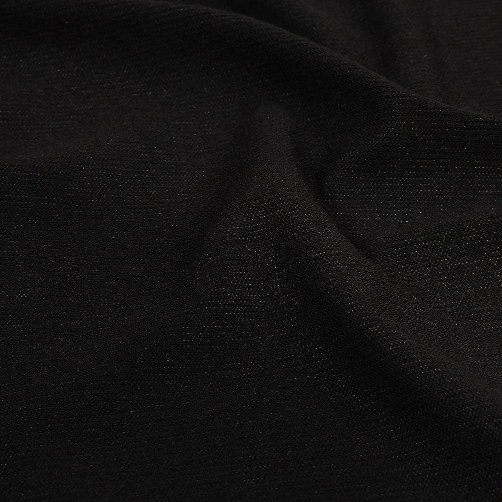 Black Stretch Rayon Jersey Detail