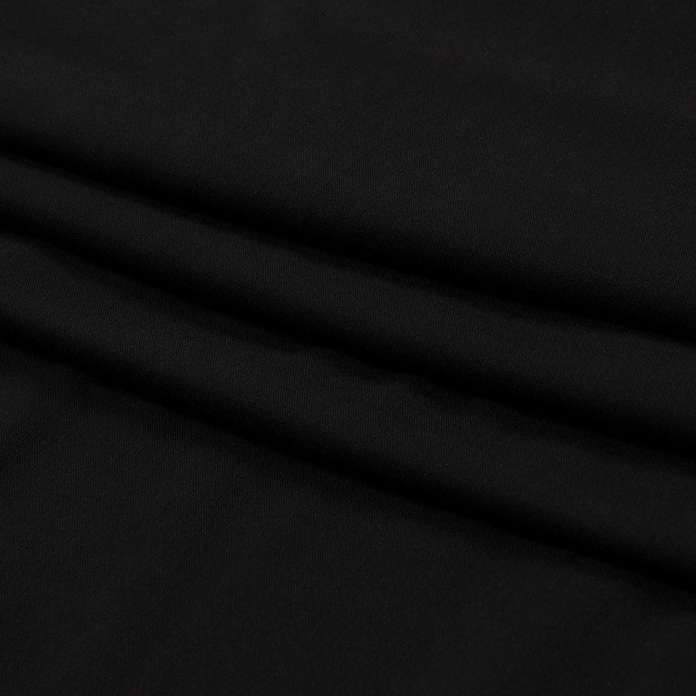 Black Stretch Rayon Jersey Folded
