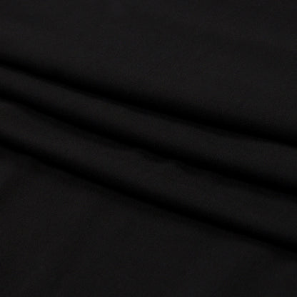 Black Stretch Rayon Jersey Folded