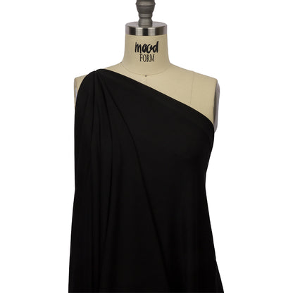 Black Stretch Rayon Jersey Drape