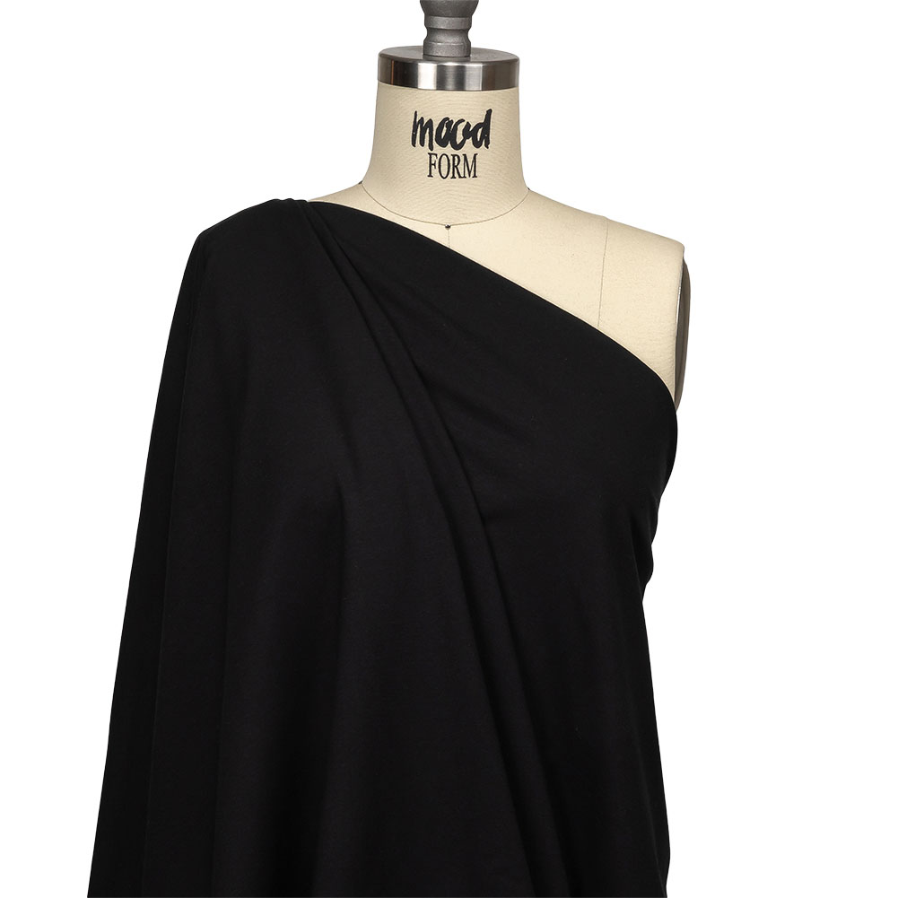 Black Stretch Rayon Jersey Drape